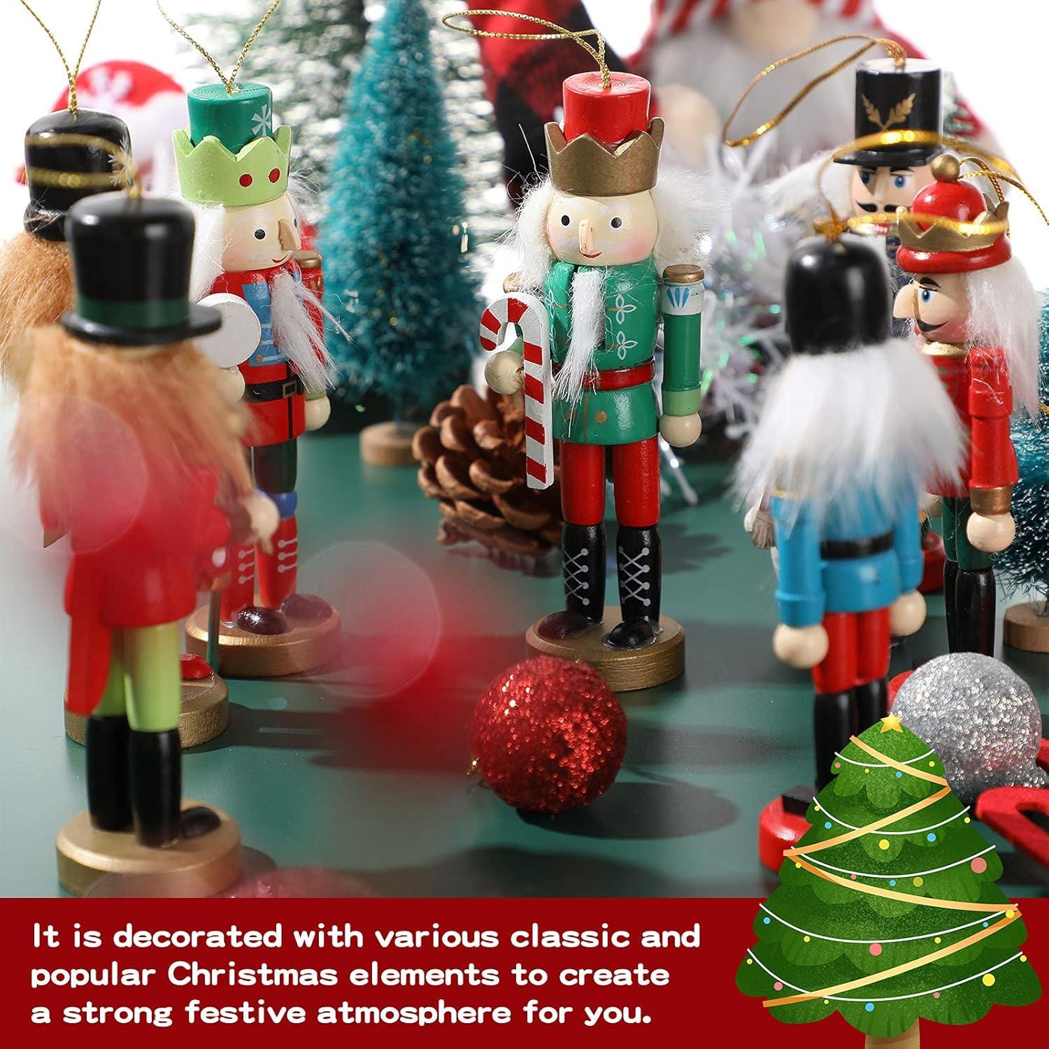 Juego de 11 Piezas Adornos Cascanueces Gejoy Navidad