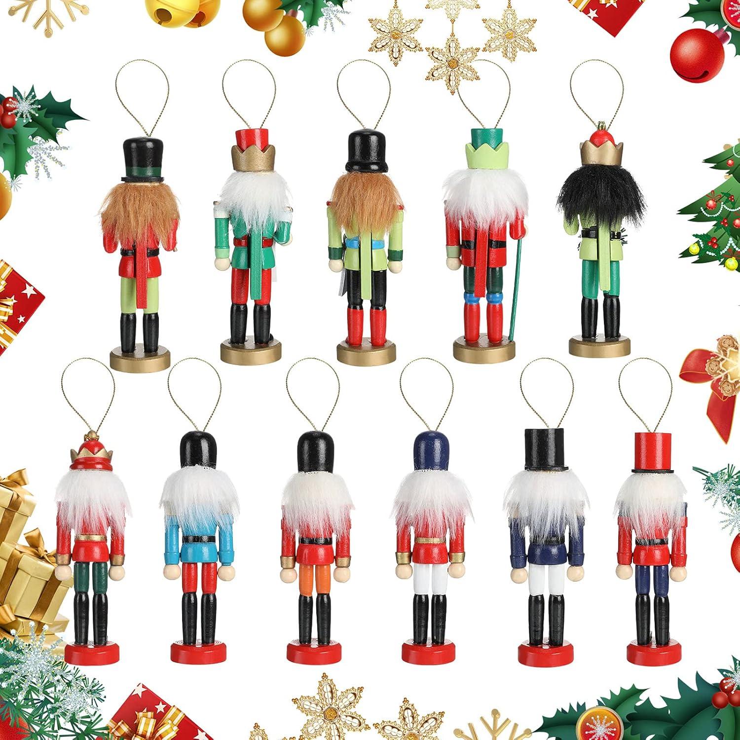 Juego de 11 Piezas Adornos Cascanueces Gejoy Navidad