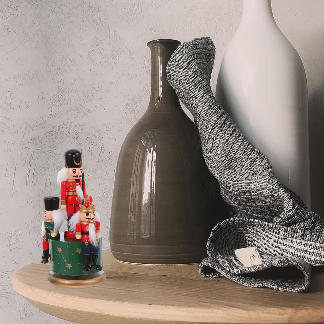 Caja de Música de Nuez LIFKOME 20.5x9x9cm Decoración