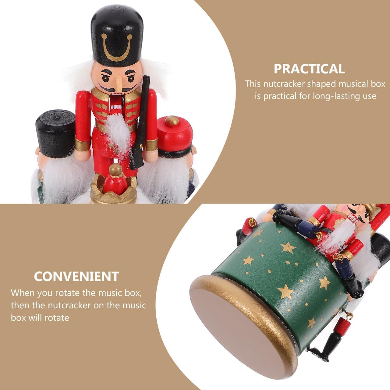 Caja de Música de Nuez LIFKOME 20.5x9x9cm Decoración