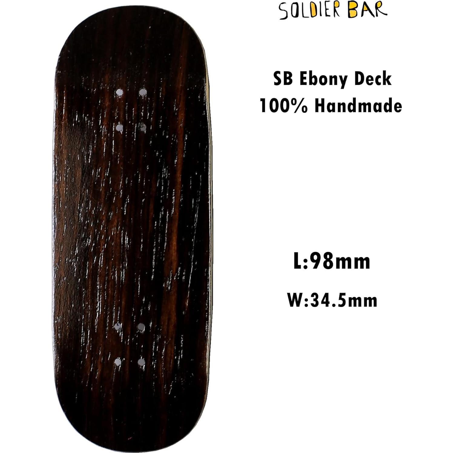 Fingerboard Hecho a Mano 8.0 Arce 6 Capas Ébano 98x35mm