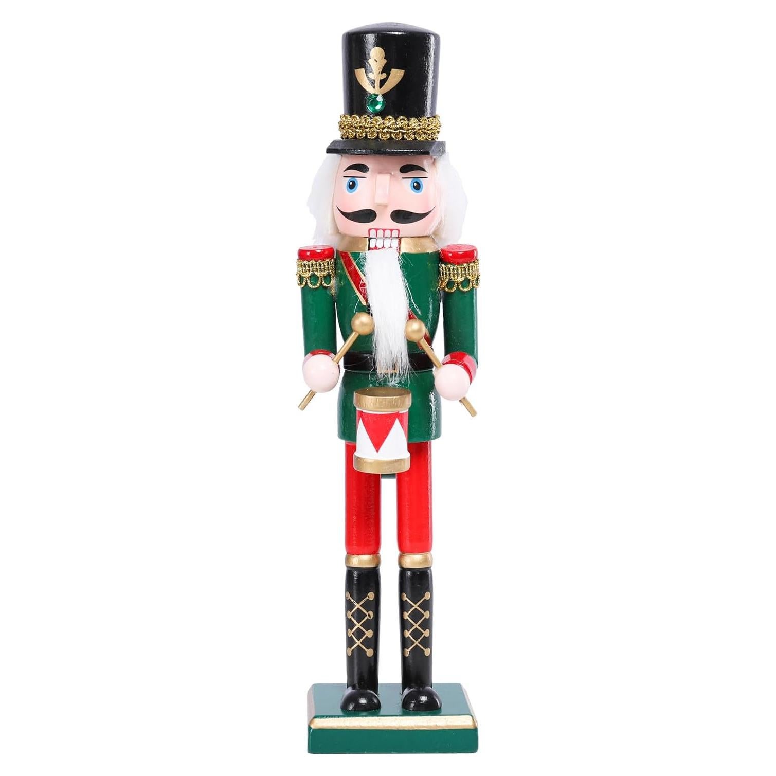 Cascanueces de Madera Ovewios 30 cm Verde Decoración Navideña