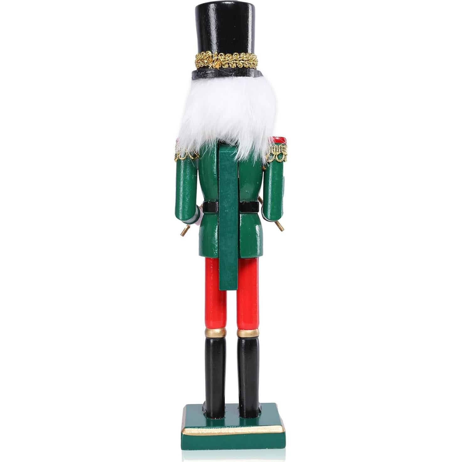 Cascanueces de Madera Ovewios 30 cm Verde Decoración Navideña