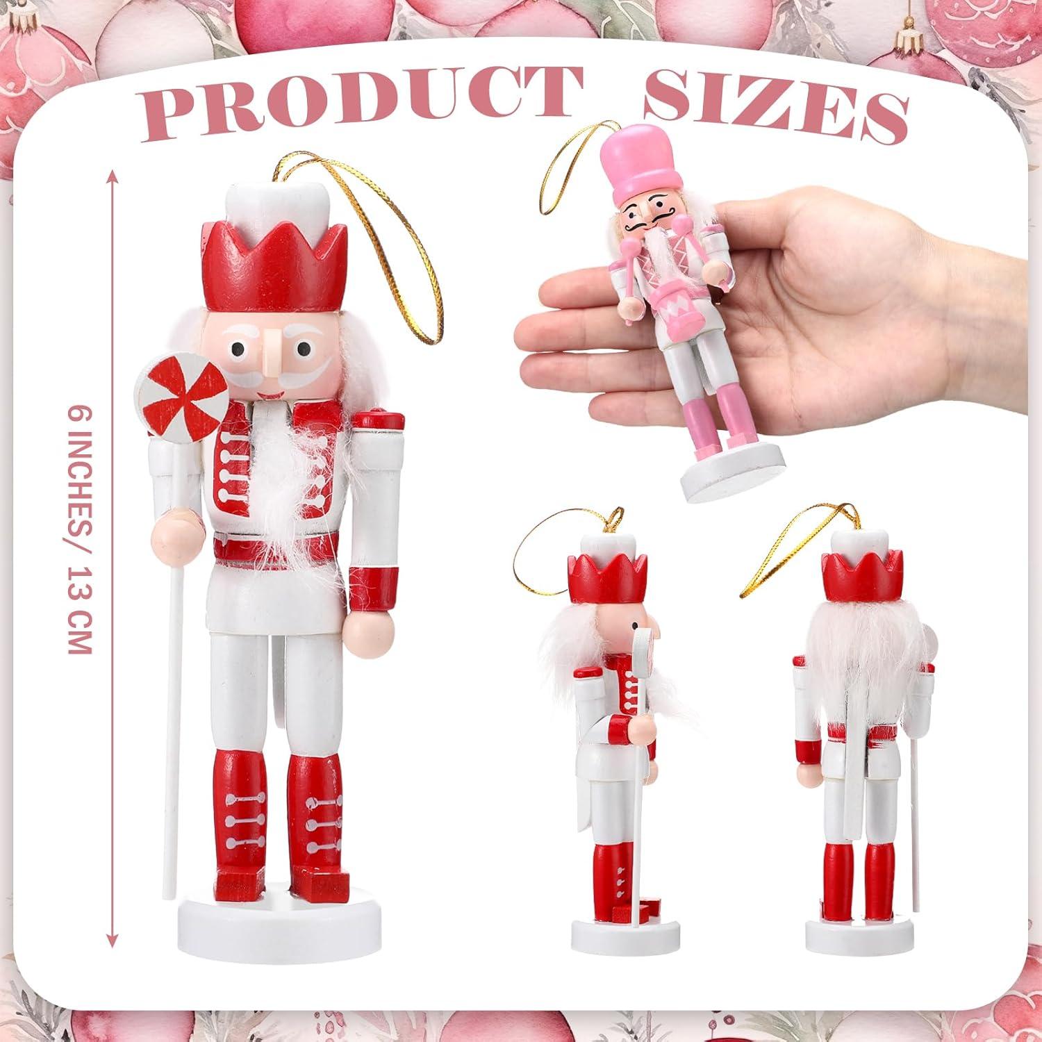 15 Adornos de Cascanueces de Madera RoundFunny 13 cm