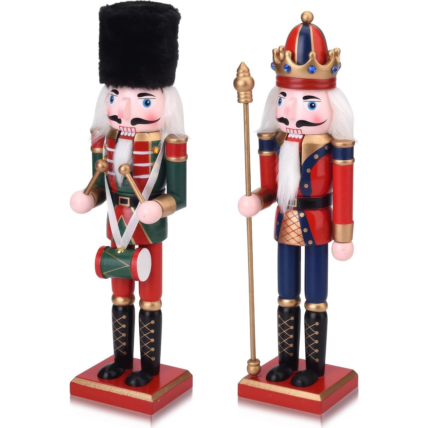 Dúo de Figuras Cascanueces Rey y Soldado 30 cm ArlinaL