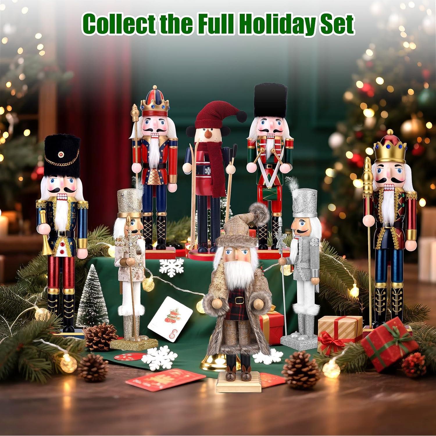 Dúo de Figuras Cascanueces Rey y Soldado 30 cm ArlinaL