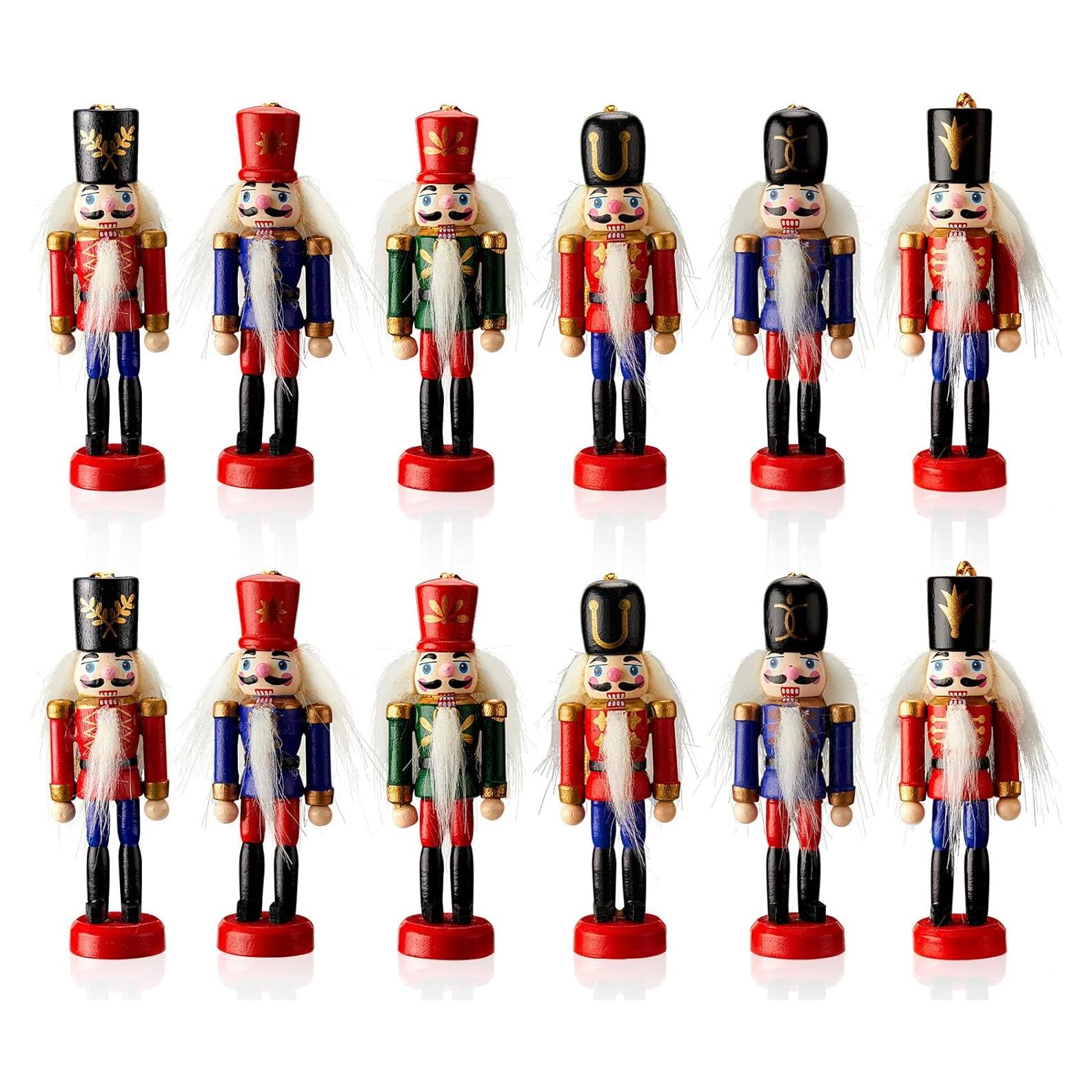 Adorno de Cascanueces de Madera Aoriher - 12 Piezas 10.7 cm