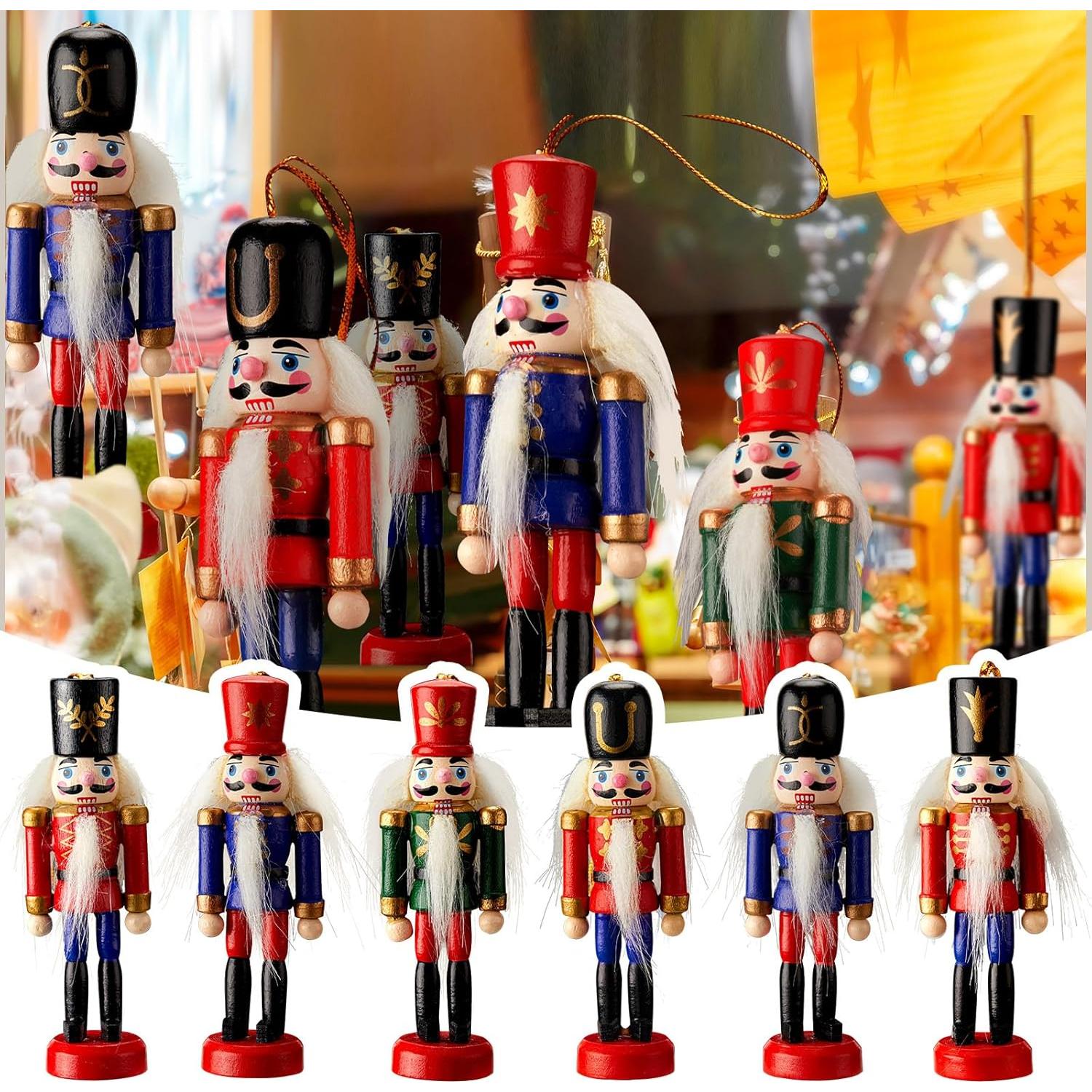 Adorno de Cascanueces de Madera Aoriher - 12 Piezas 10.7 cm