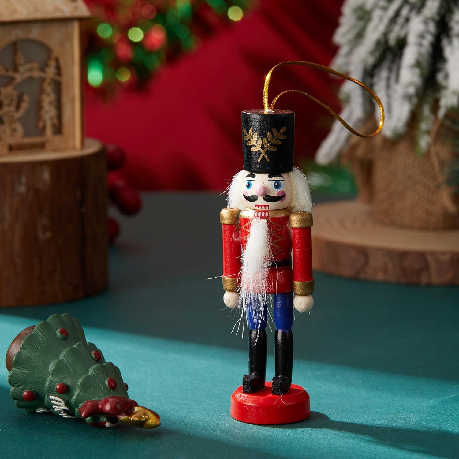 Adorno de Cascanueces de Madera Aoriher - 12 Piezas 10.7 cm