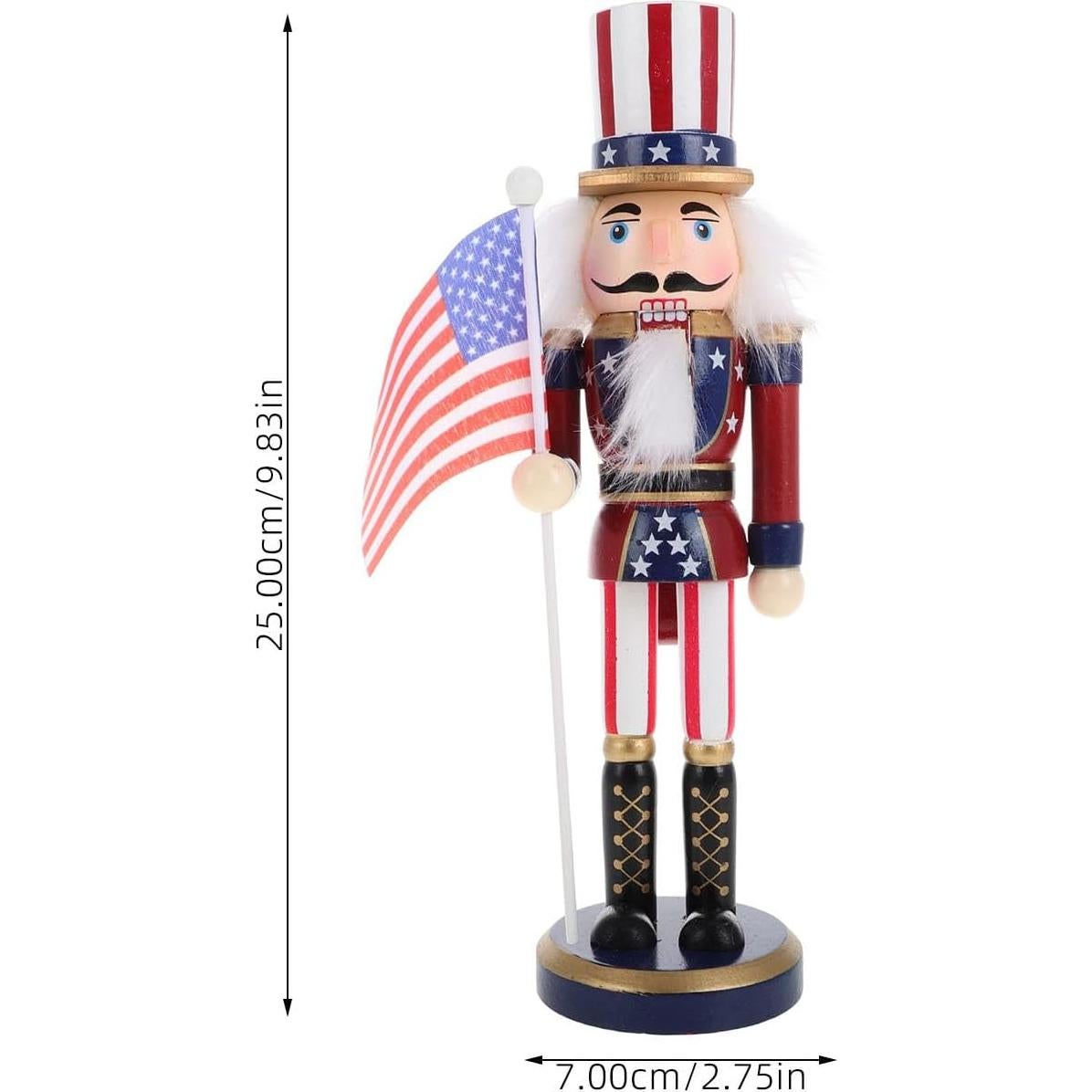 Títere Cascanueces de Madera Cabilock 25.4 cm Patriótico