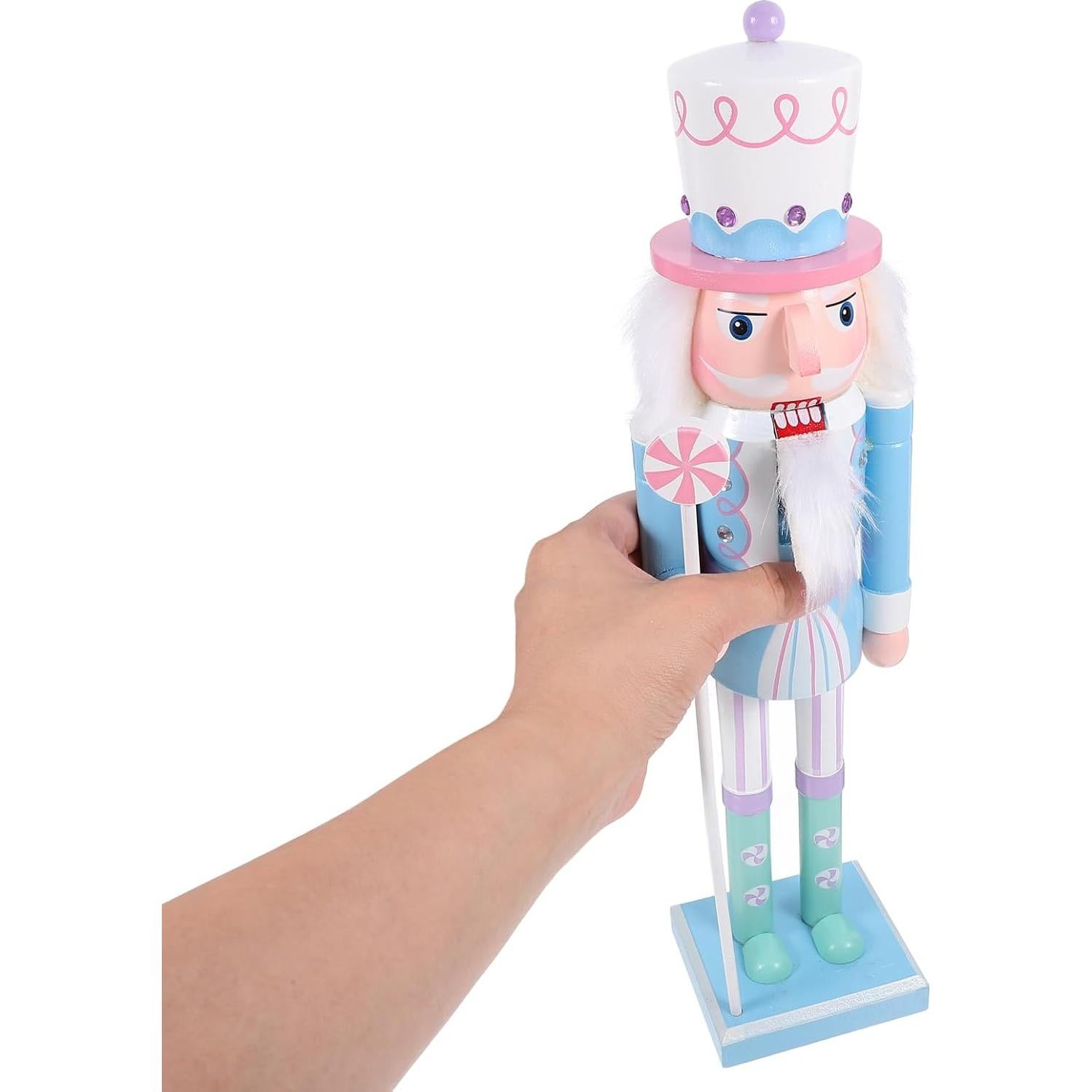 Soldado Cascanueces de Madera BESPORTBLE 38.5 cm Decoración Navideña