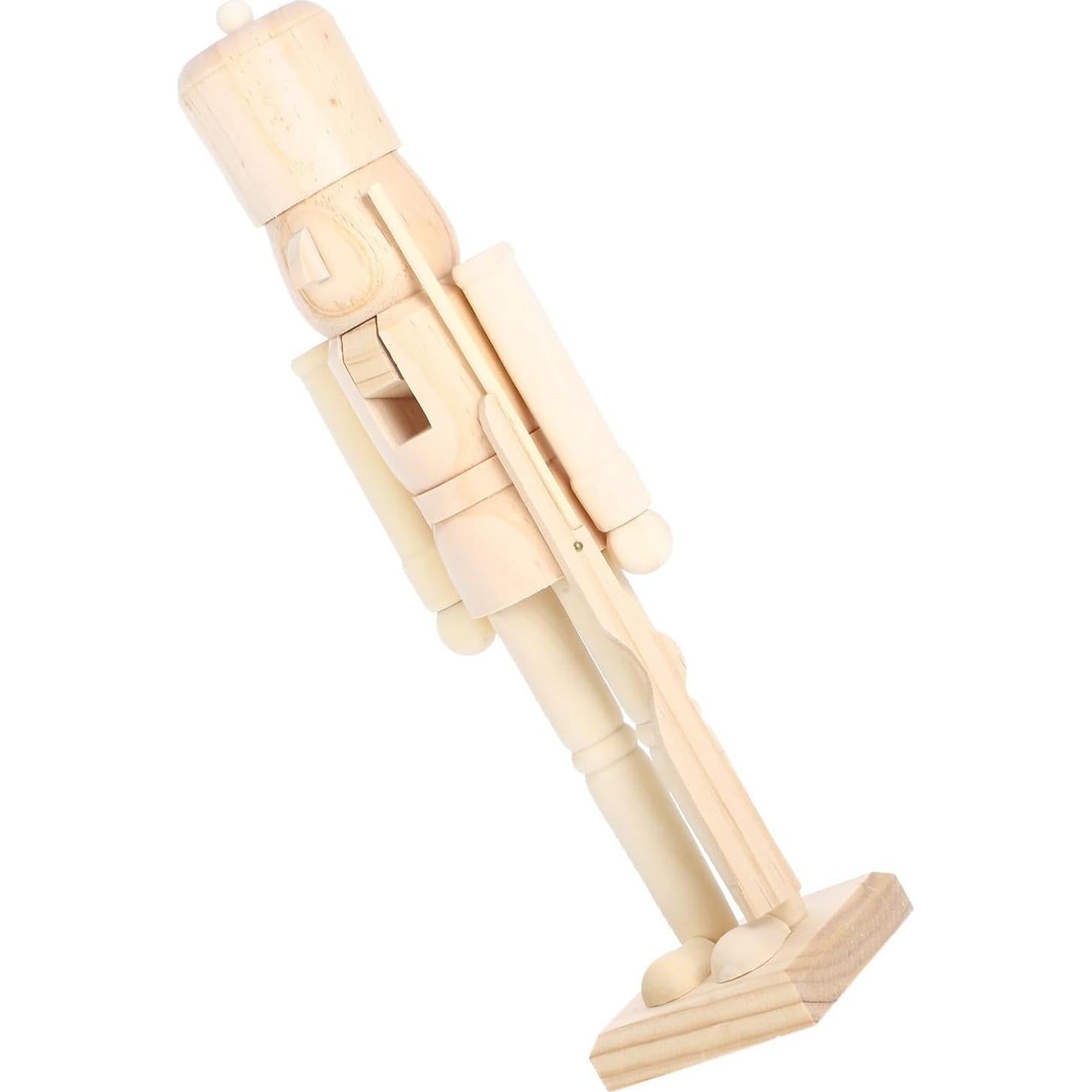 Muñeco de Nuez de Madera Sin Pintar STOBAZA 38x10x8.5cm