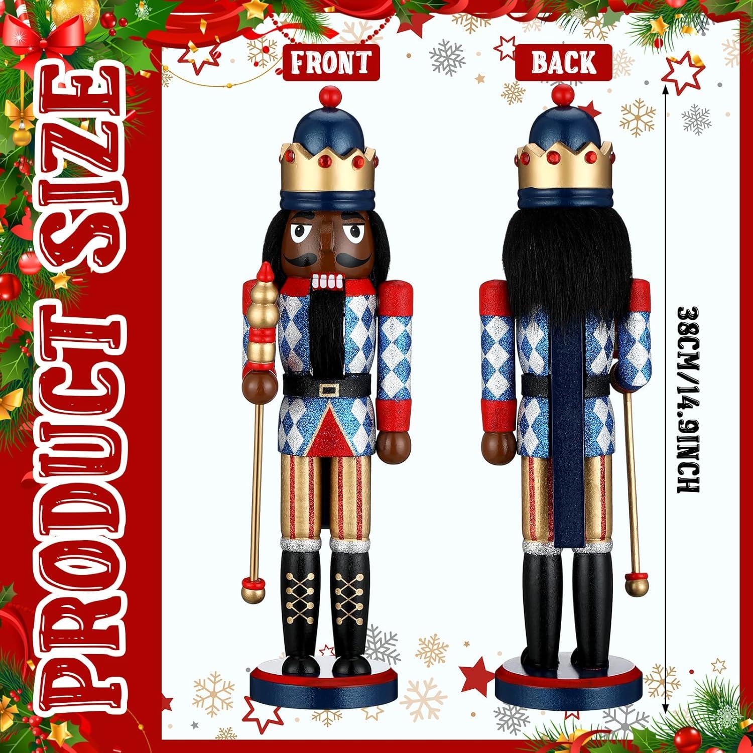 Cascanueces de Madera Hungdao 38 cm Negro Africano Navidad