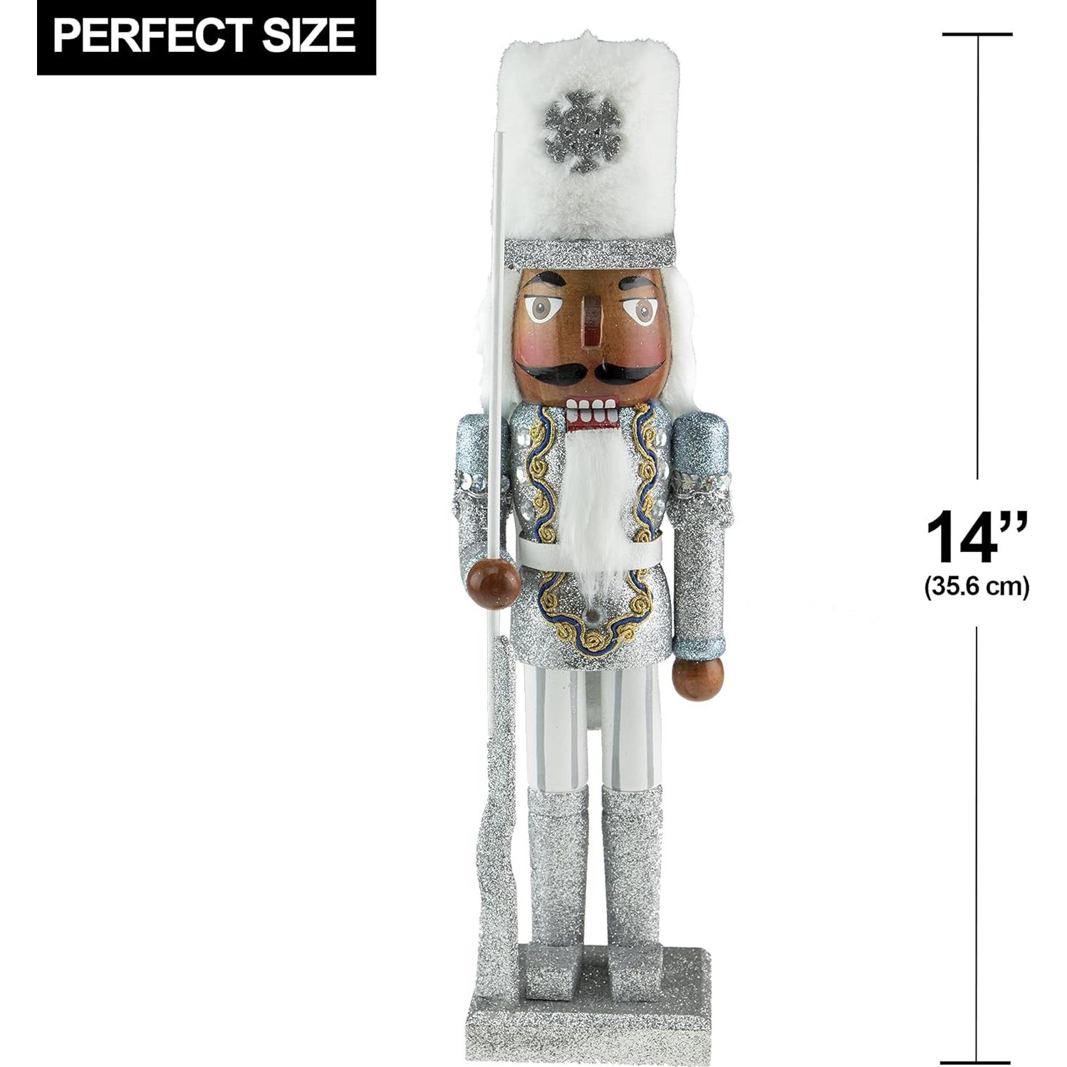 Nutcracker de Madera 35 cm Clever Creations Soldado Plata