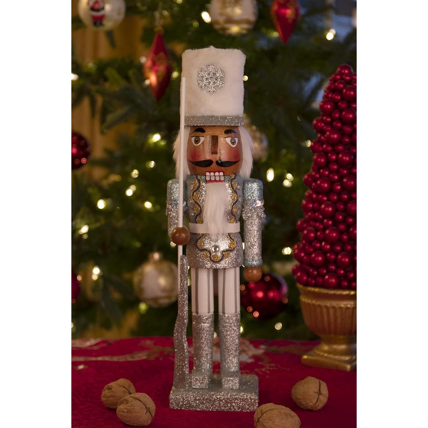 Nutcracker de Madera 35 cm Clever Creations Soldado Plata