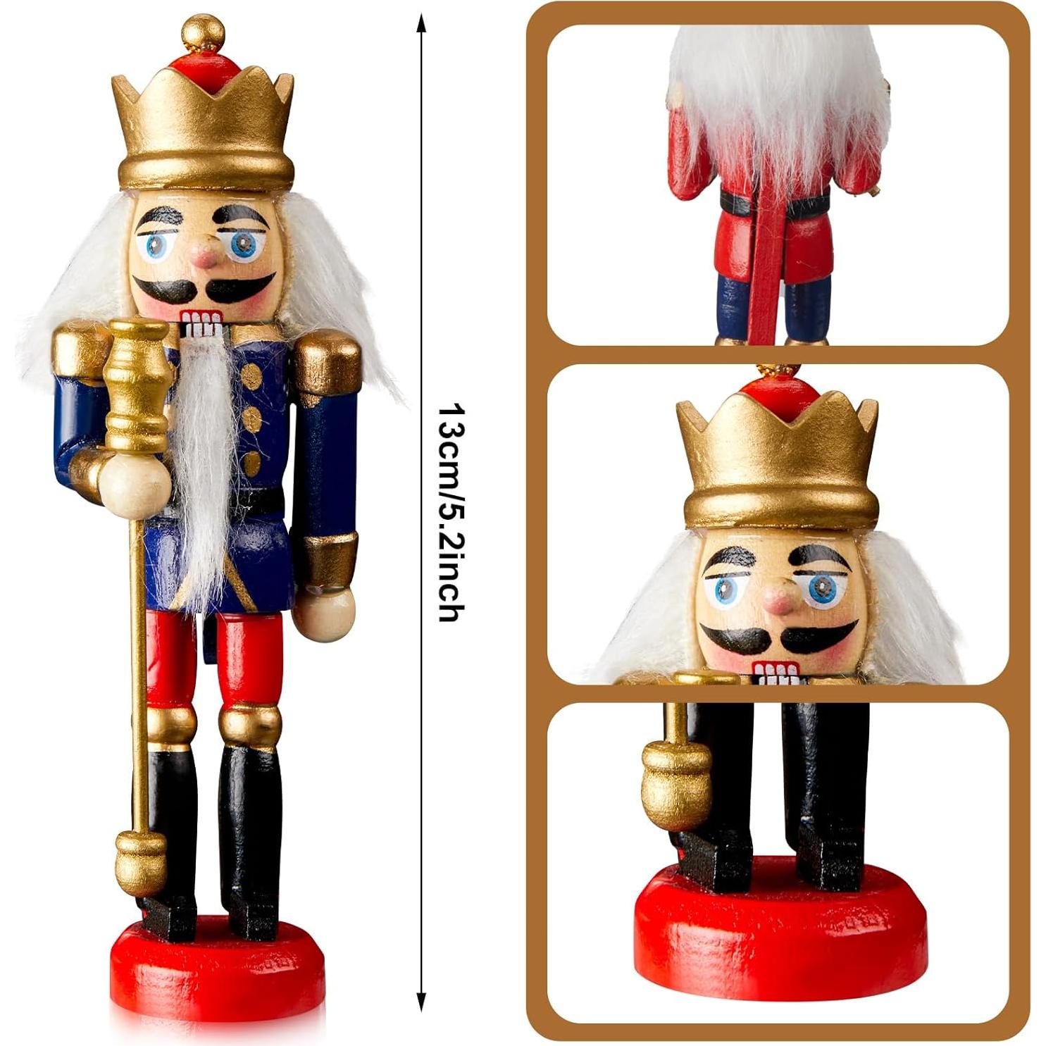 Adorno Cascanueces Navidad Aoriher 24 Piezas Madera