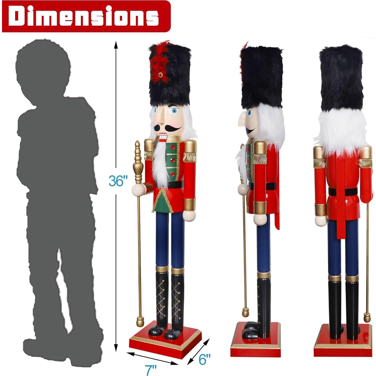 Cascanueces Grande Joliyoou 91.44 cm Soldado de Madera