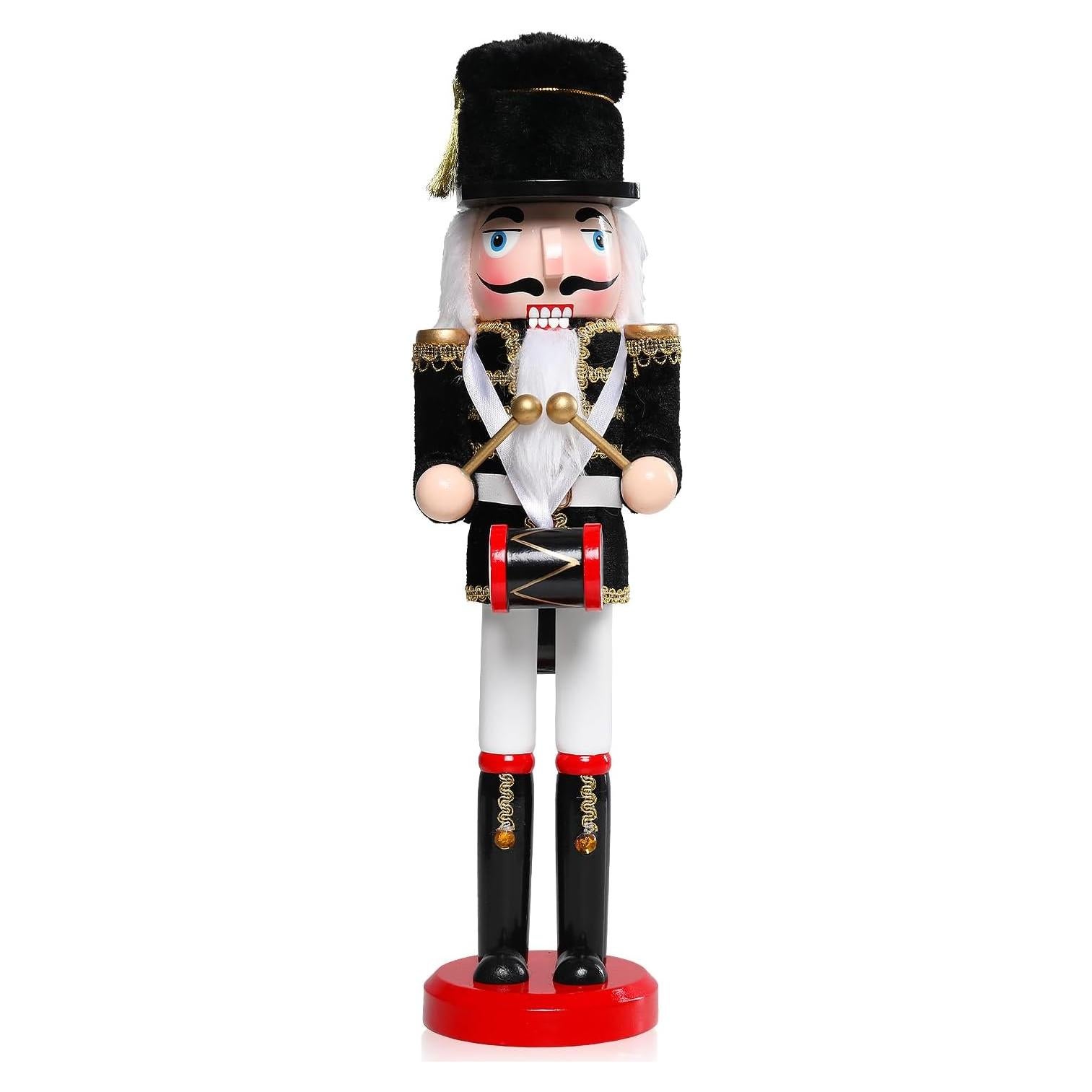 Cascanueces de Madera Ovewios 36.6 cm Negro Decoración Navideña