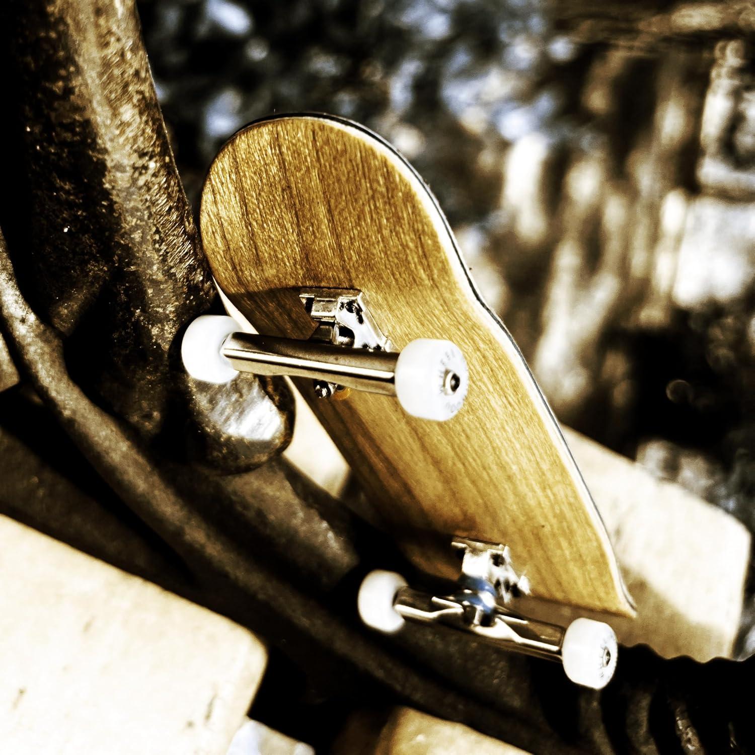 Deck de Fingerboard Hecho a Mano Soldierbar 99x34cm Marrón