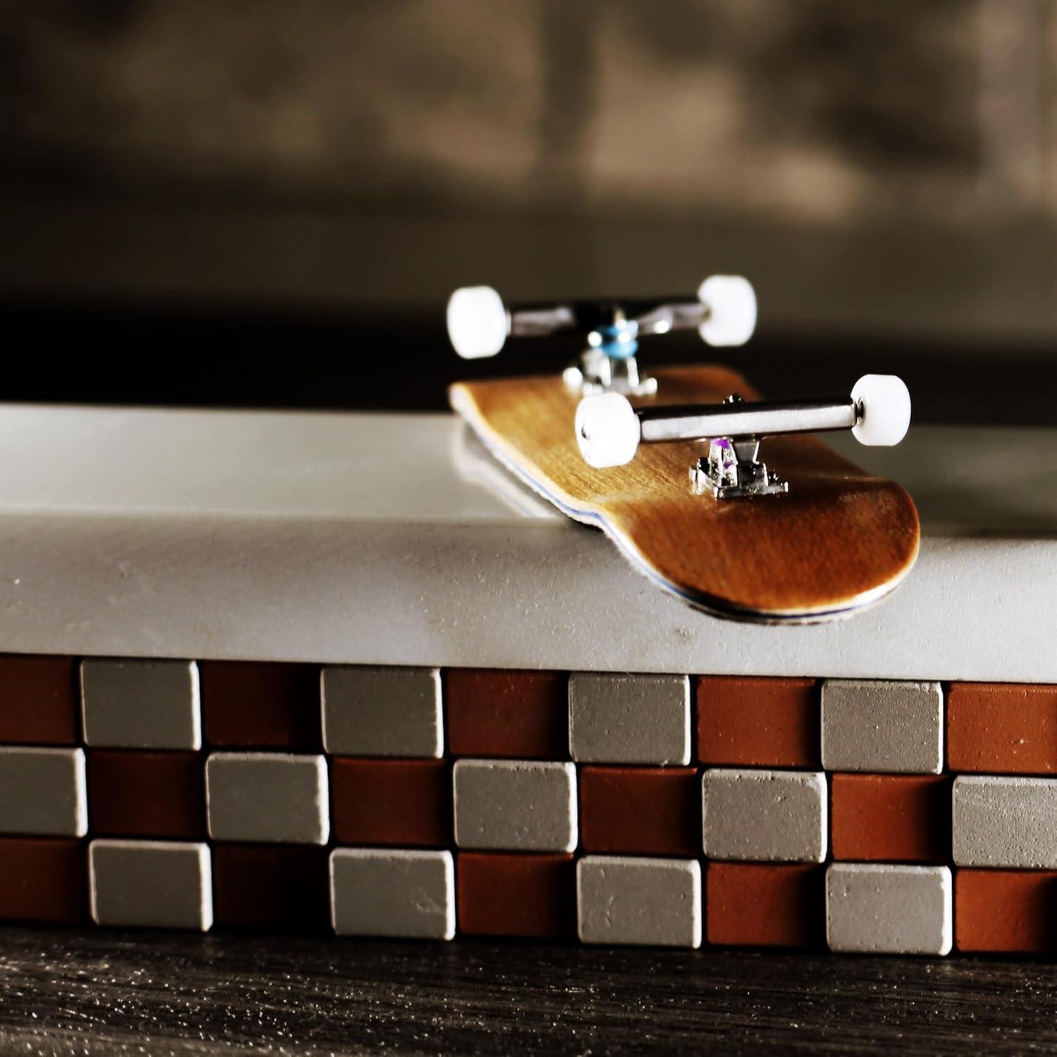 Deck de Fingerboard Hecho a Mano Soldierbar 99x34cm Marrón