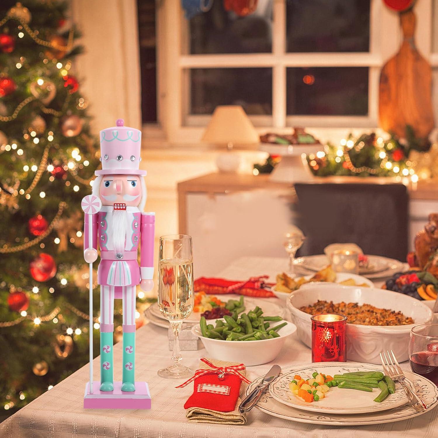 Soldado Cascanueces de Madera BESPORTBLE 38.5cm Rosa