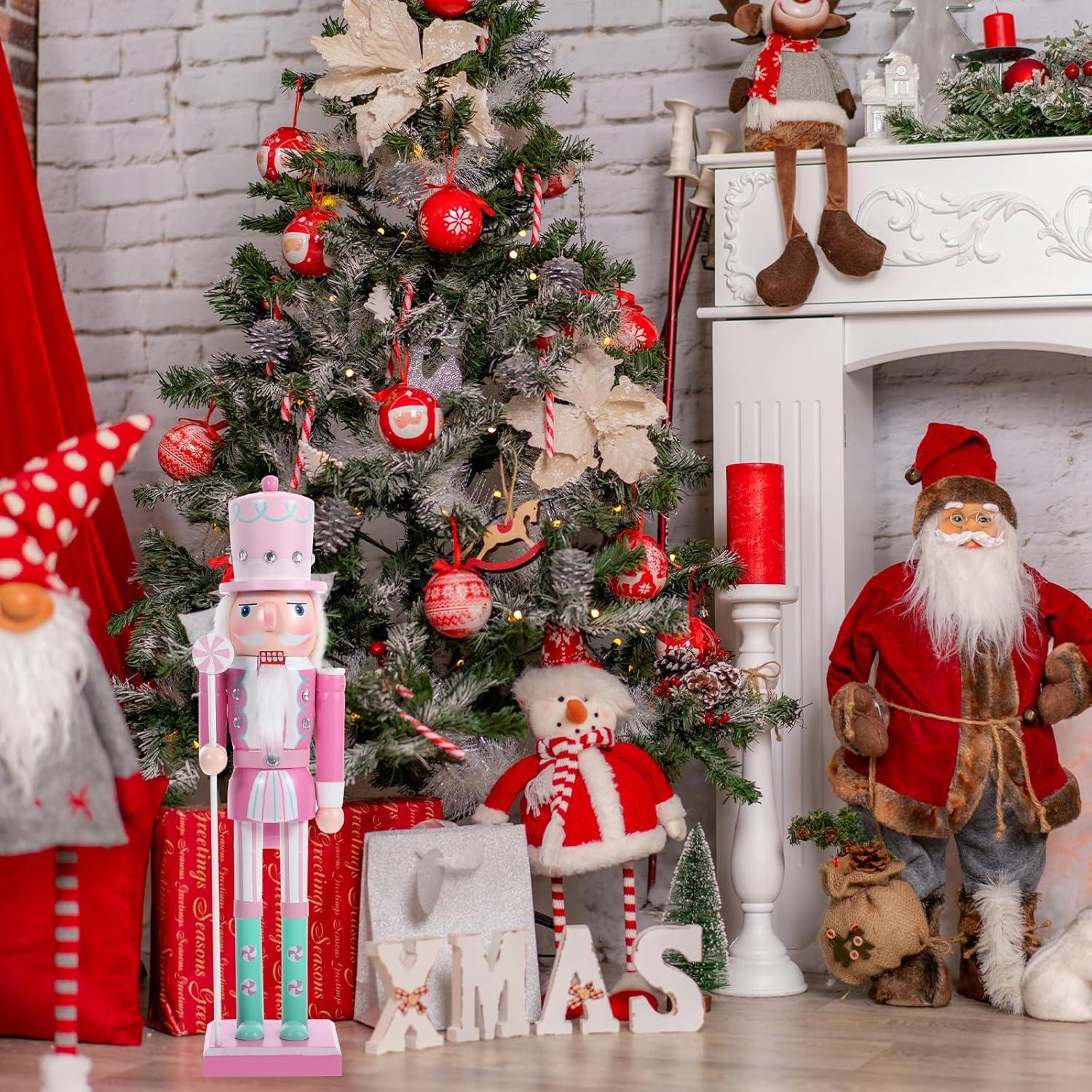 Soldado Cascanueces de Madera BESPORTBLE 38.5cm Rosa