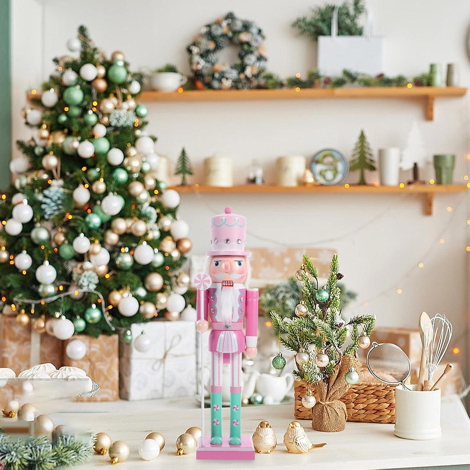 Soldado Cascanueces de Madera BESPORTBLE 38.5cm Rosa