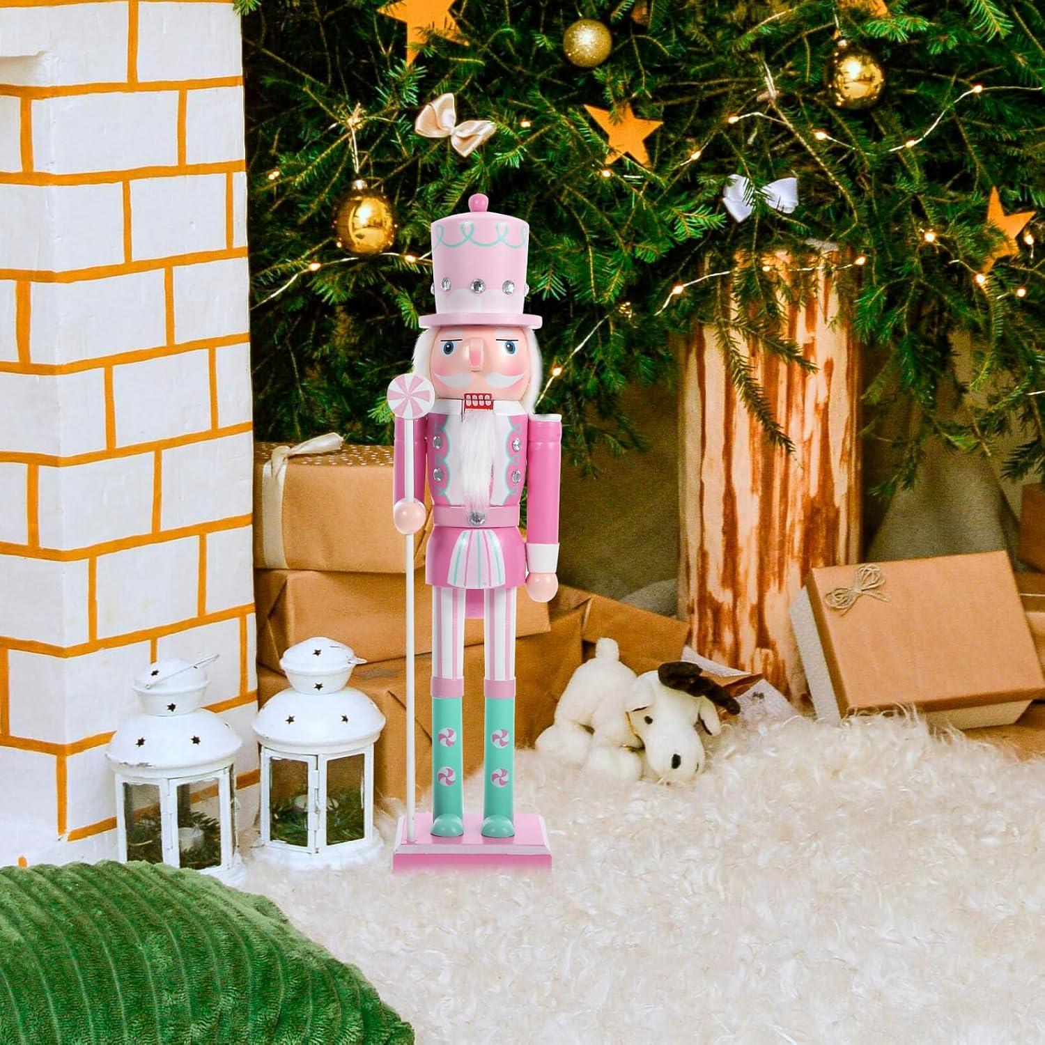 Soldado Cascanueces de Madera BESPORTBLE 38.5cm Rosa