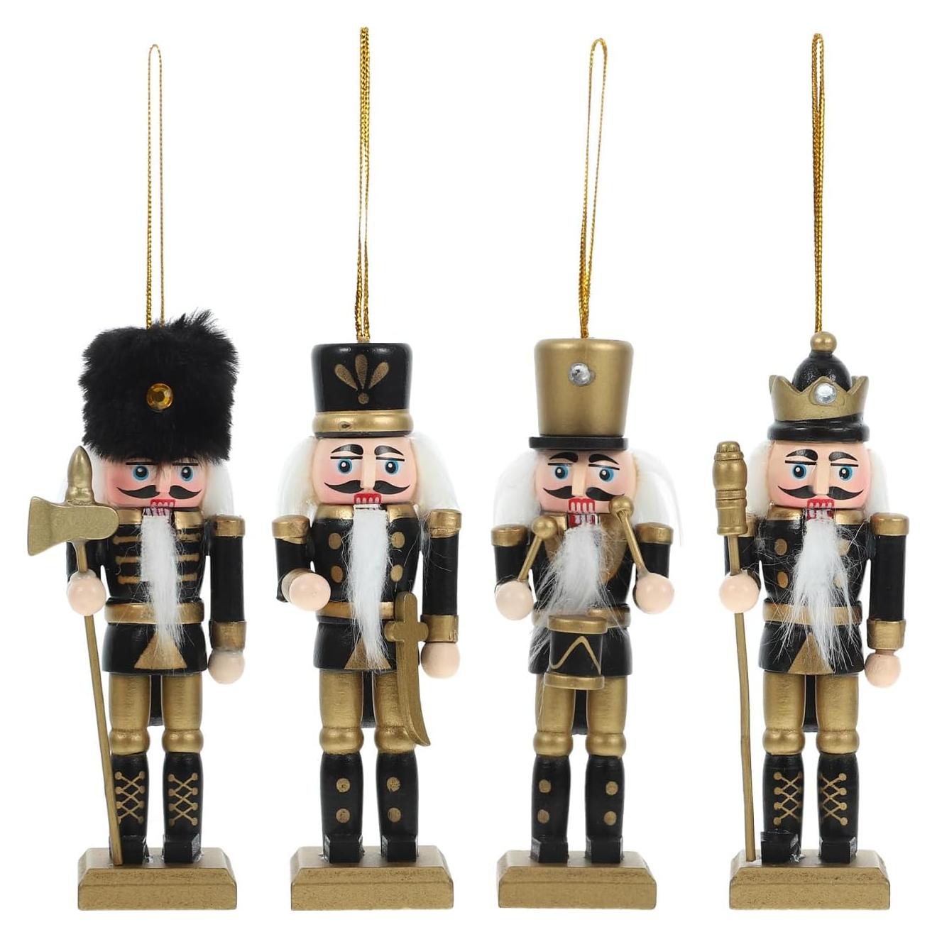 Conjunto de 4 Adornos de Nuez Cabilock 12.95 cm Decoración Navideña