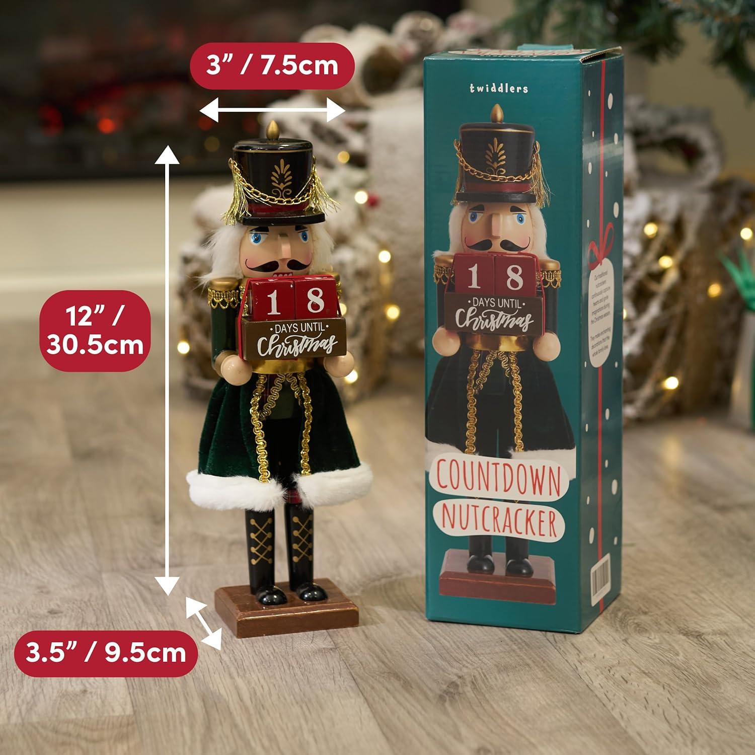 Cascanueces de Madera 30.48 cm Los Twiddlers con Cuenta Regresiva