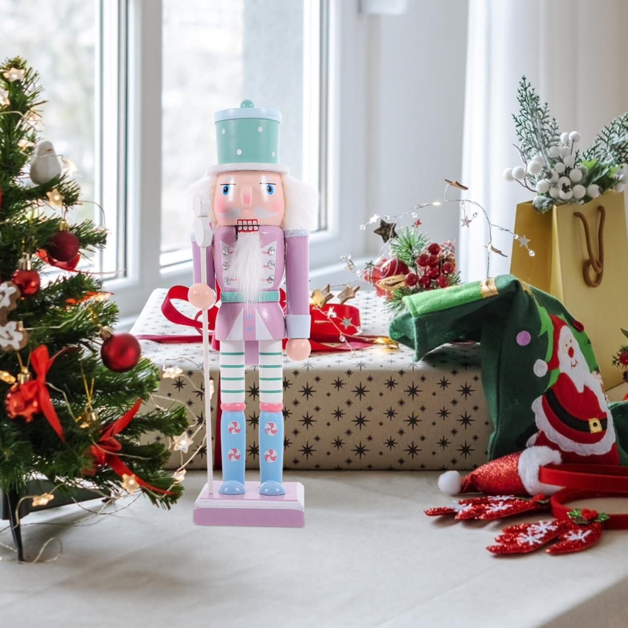 Adorno de Cascanueces de Madera Homoyoyo 25cm Decoración Navideña