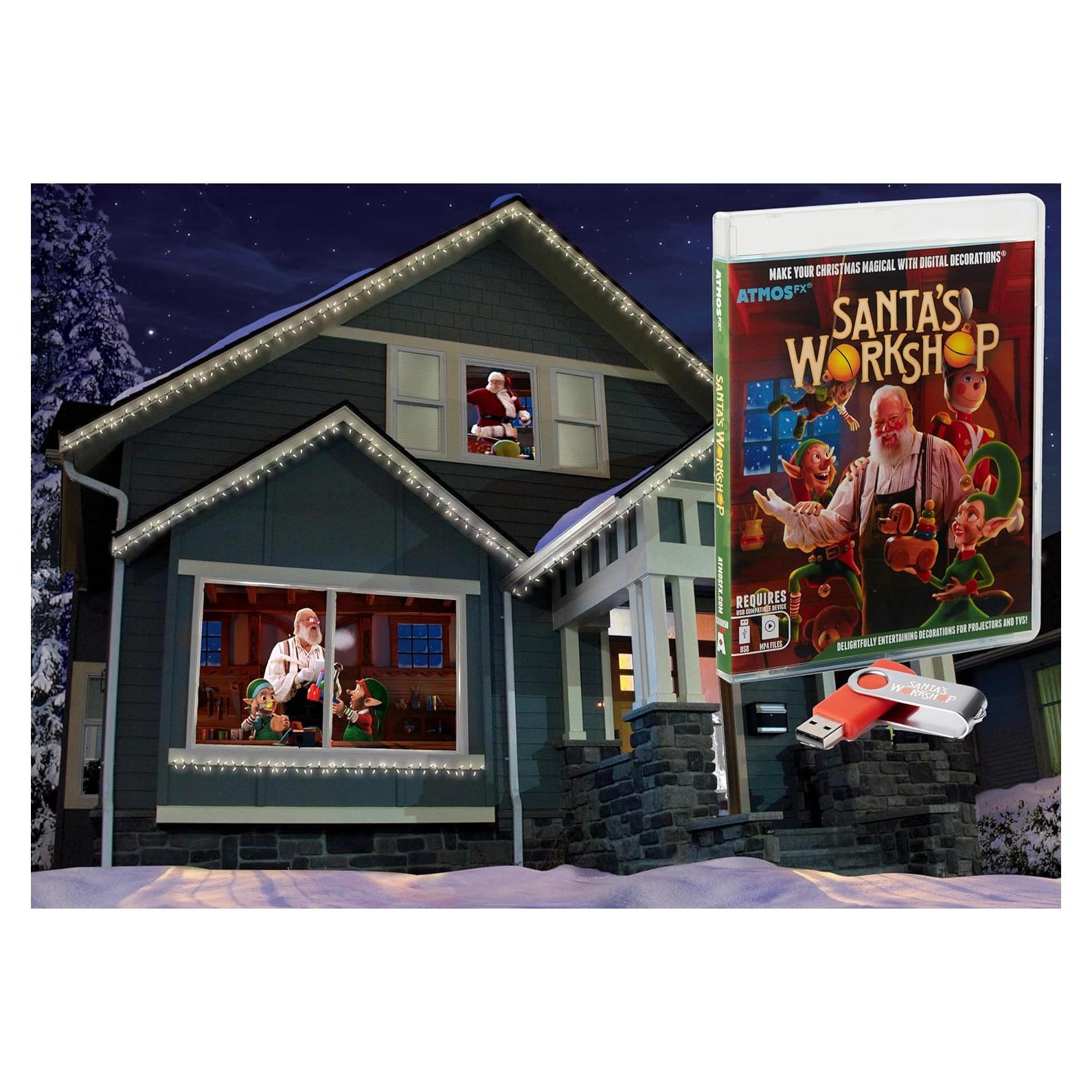 Decoración Digital de Navidad USB Kringle Bros 1080p HD