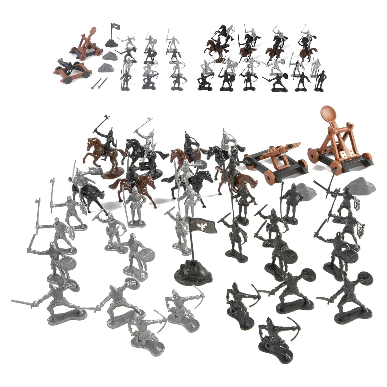 Juego de figuras de ejército medieval Yichuan 47 piezas
