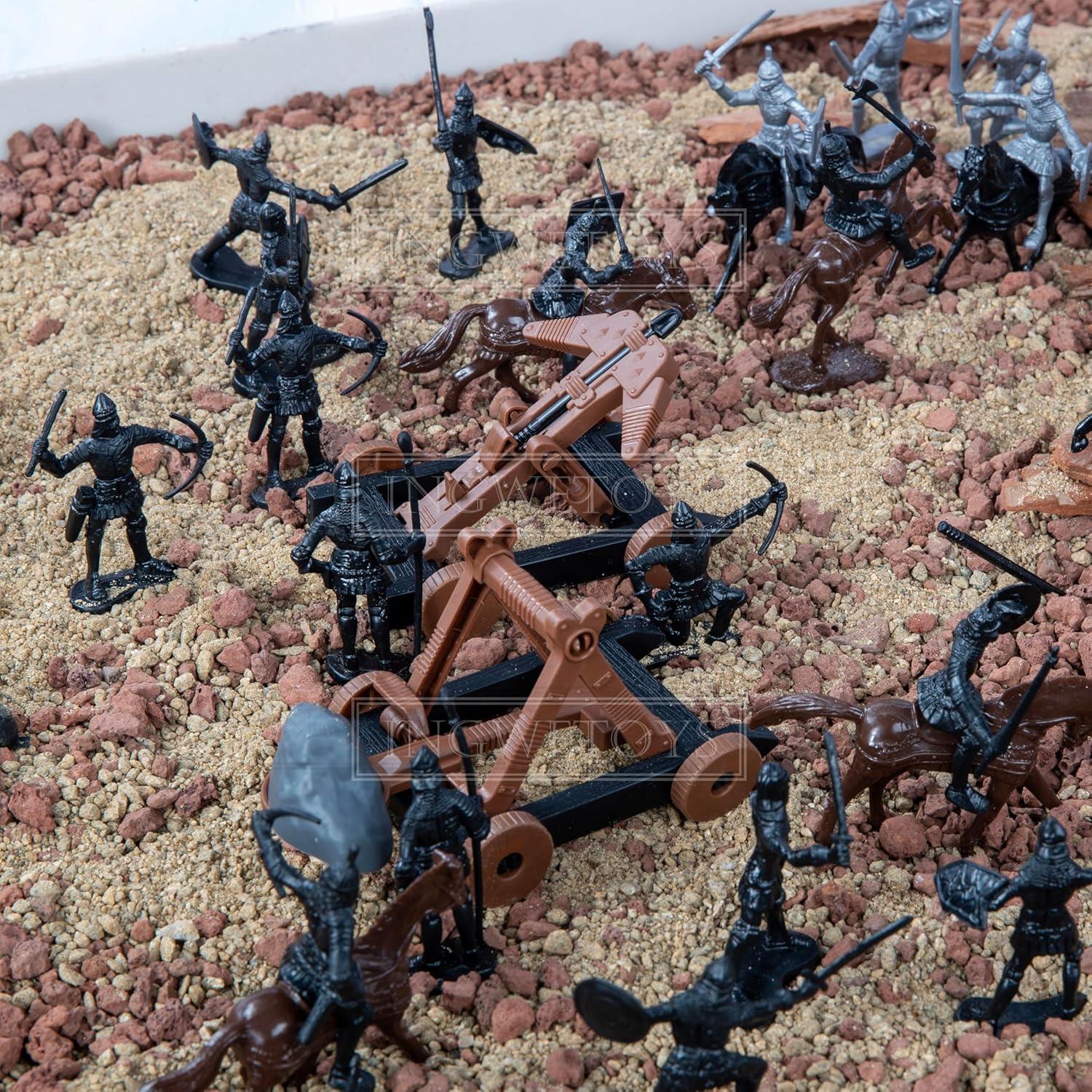 Juego de figuras de ejército medieval Yichuan 47 piezas