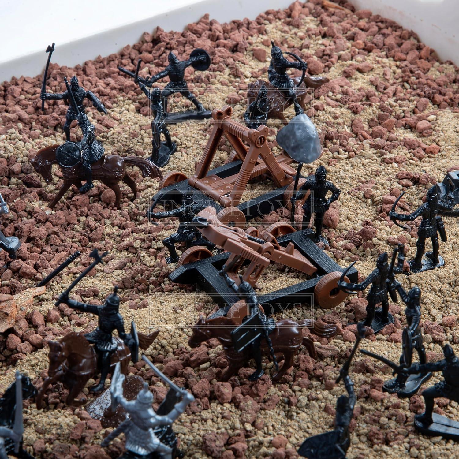 Juego de figuras de ejército medieval Yichuan 47 piezas