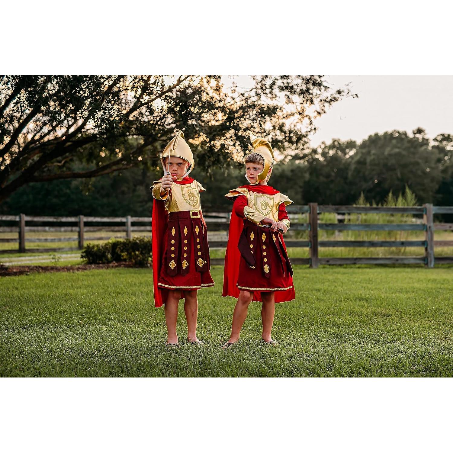 Disfraz de Soldado Romano ReliBeauty para Niños con Casco y Capa