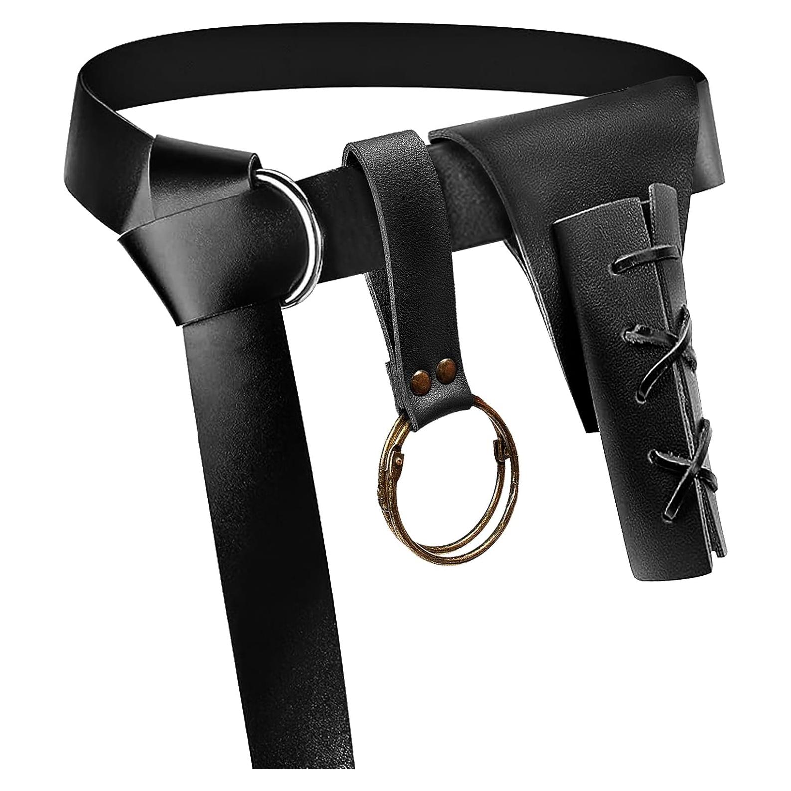 Soporte de Espada Medieval SUMGOGO con Cinturón Ajustable Negro