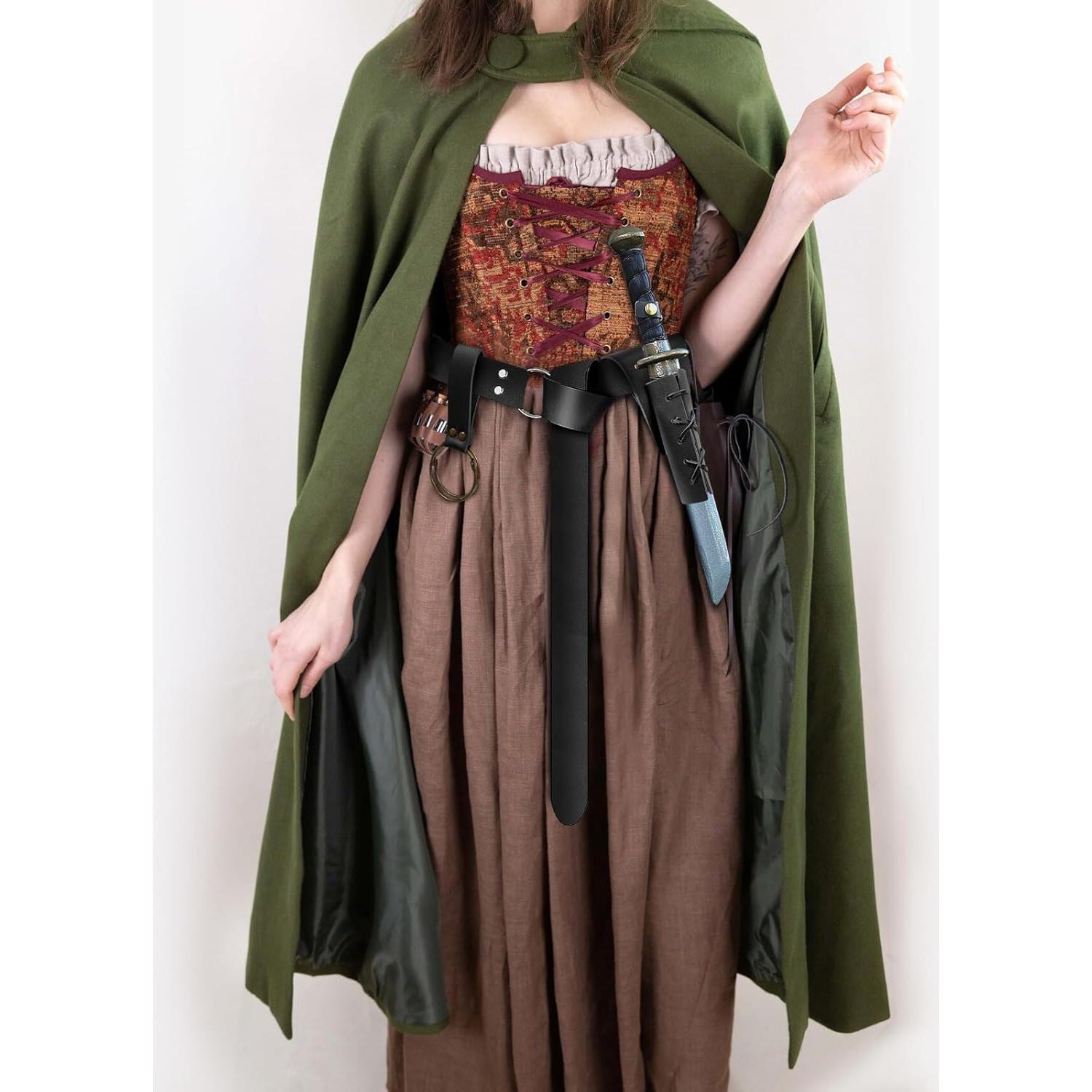 Soporte de Espada Medieval SUMGOGO con Cinturón Ajustable Negro