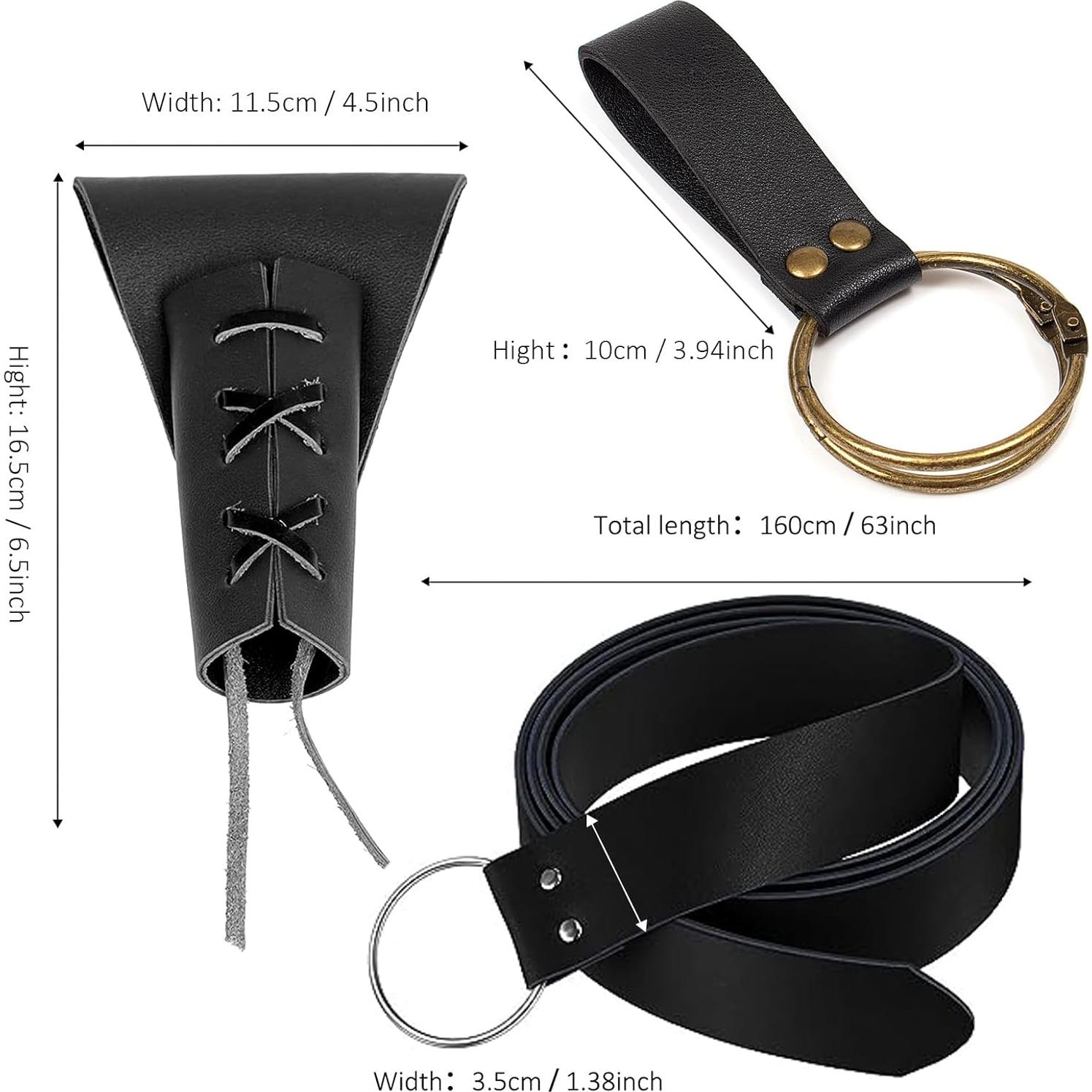 Soporte de Espada Medieval SUMGOGO con Cinturón Ajustable Negro