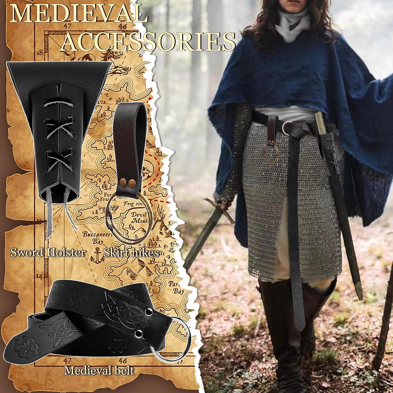 Soporte de Espada Medieval SUMGOGO con Cinturón Ajustable Negro