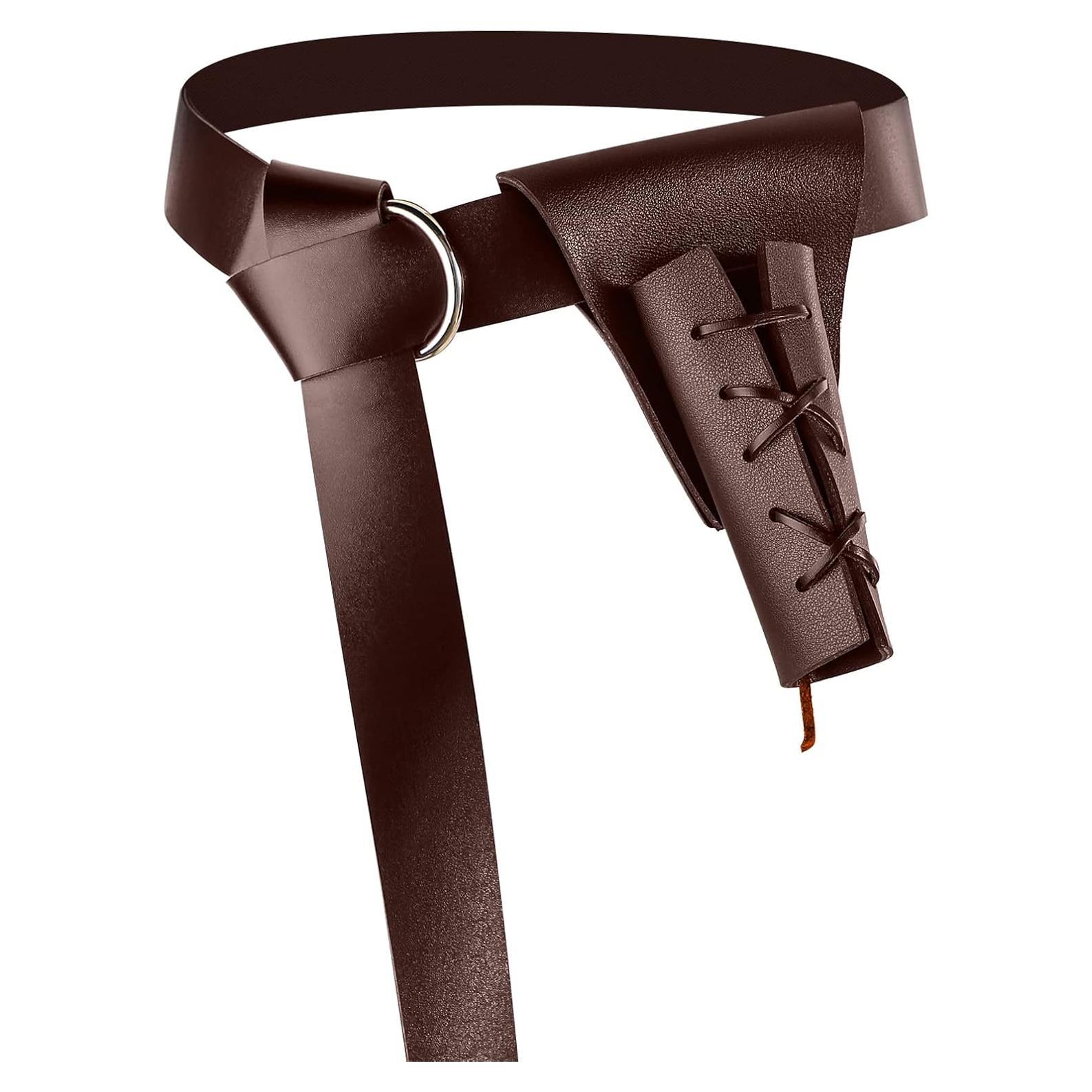 Funda de espada y cinturón de cuero medieval para cosplay