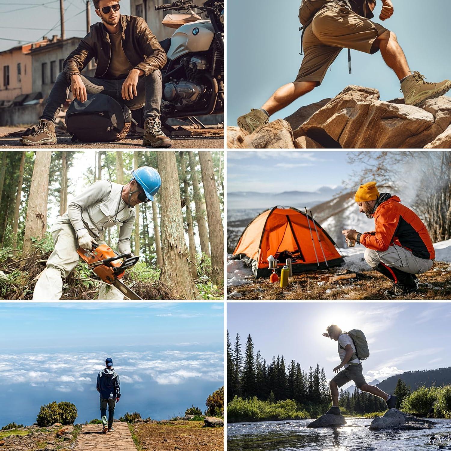 Botas Tácticas Impermeables Free Soldier para Hiking 11 Marrón