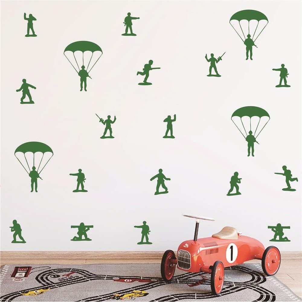 Adhesivos de Pared para Niños UILMNIY 20 Piezas Verde Militar