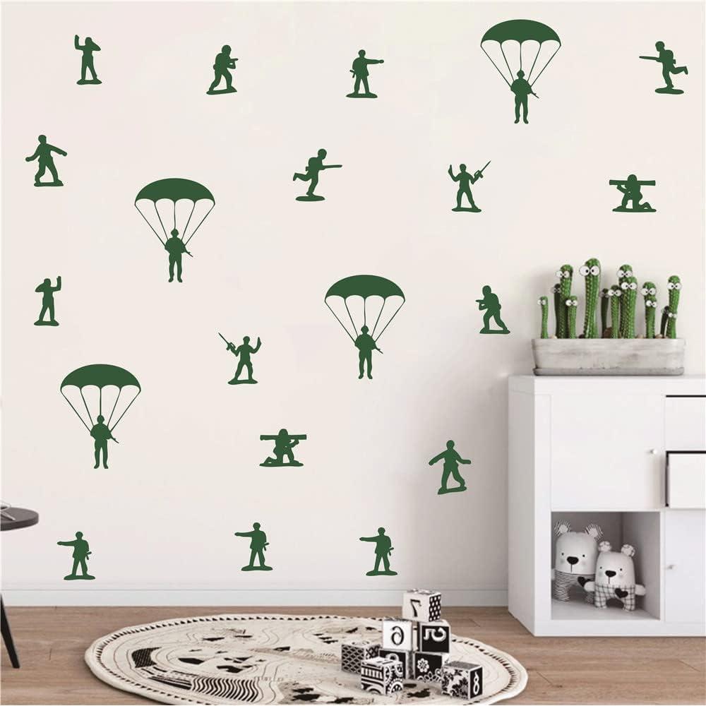 Adhesivos de Pared para Niños UILMNIY 20 Piezas Verde Militar