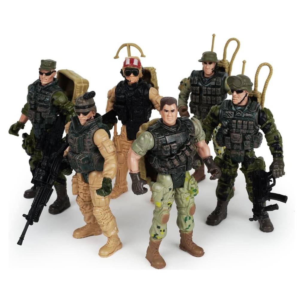 Set de Juguetes de Soldado Boley - 6 Figuras y Accesorios