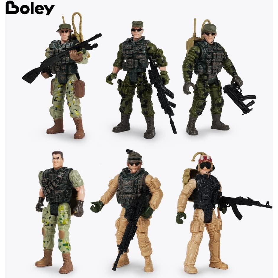 Set de Juguetes de Soldado Boley - 6 Figuras y Accesorios