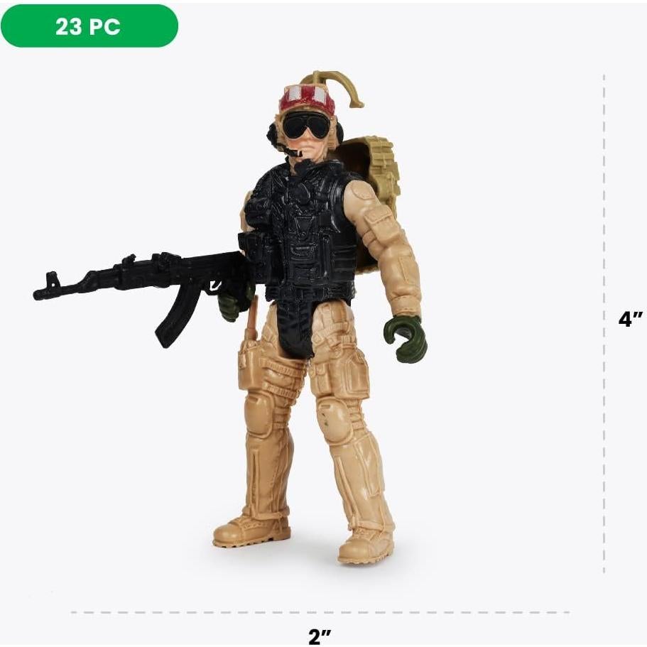 Set de Juguetes de Soldado Boley - 6 Figuras y Accesorios