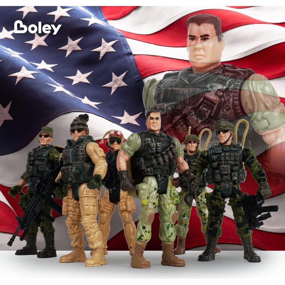 Set de Juguetes de Soldado Boley - 6 Figuras y Accesorios