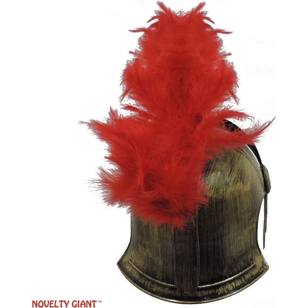 Casco Guerrero Romano Trojano con Cresta Roja - Adulto