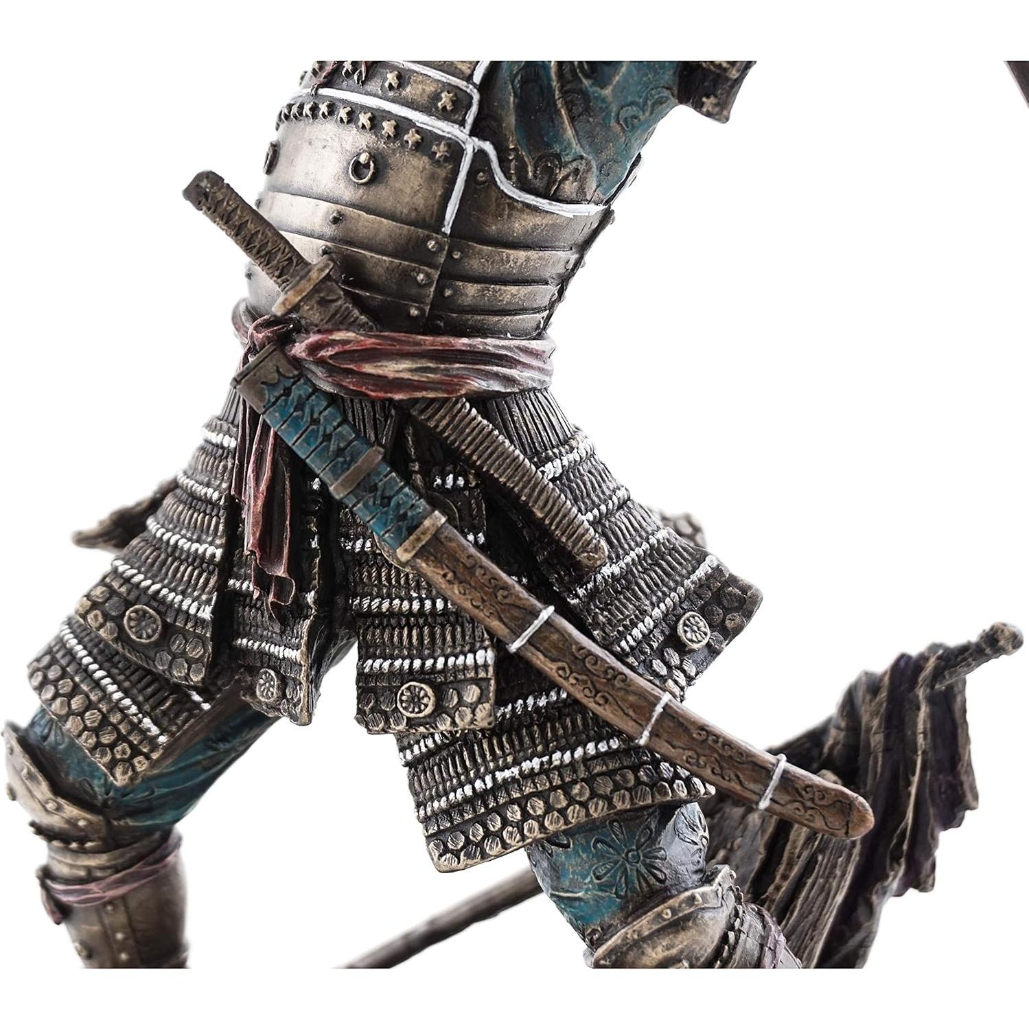 Estatua Guerrero Samurai Bushido JFSM - Escultura 23 cm Bronce Frío